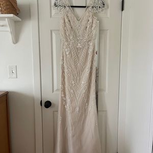 Bhldn wedding dress beading etoile aurora gown
